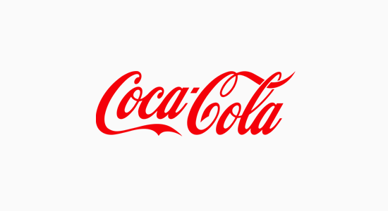 El logotipo icónico de Coca Cola es un ejemplo clásico de logotipo de marca denominativa