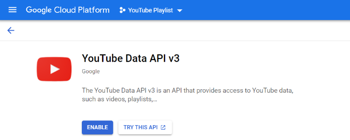 Habilitar la API de YouTube