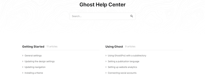 Centro de ayuda fantasma