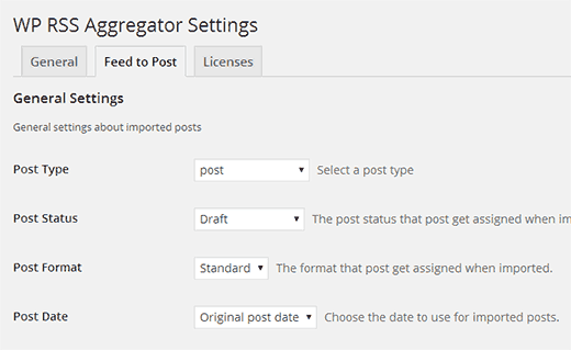 Importar feeds como entradas usando el Agregador RSS de WP