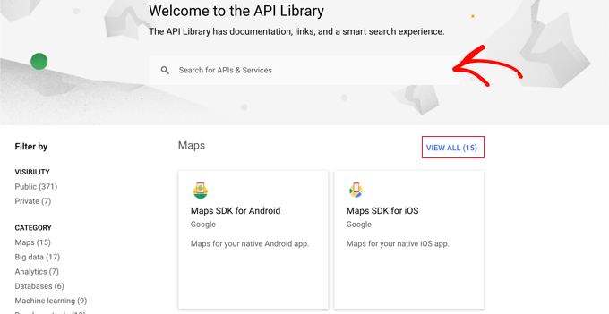 Necesitas habilitar tres APIs de mapeo