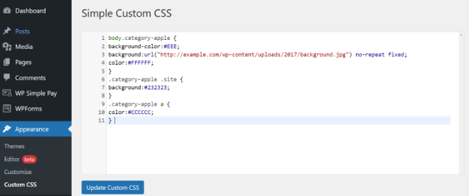 Añadir CSS personalizado mediante un plugin