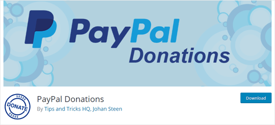 El plugin de donaciones de PayPal en el sitio de WordPress