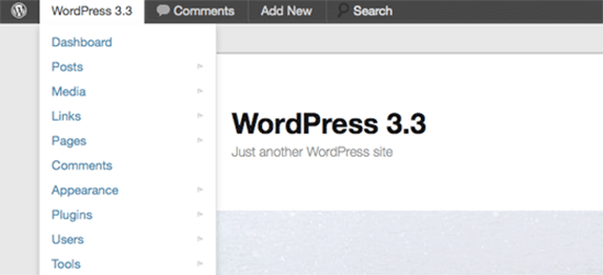 Interfaz de usuario de WordPress 3.3