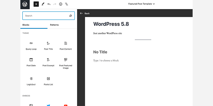 Edición de plantillas en WordPress 5.8