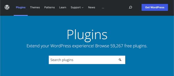 Nueva página del directorio de plugins en WordPress.org