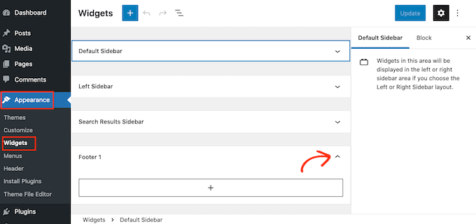 Añadir una barra de búsqueda a un área lista para el widget 