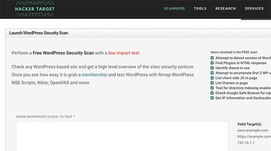 Análisis de seguridad de WordPress