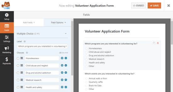 Editar tu solicitud de voluntariado paraEditar tu formulario de solicitud de voluntariado