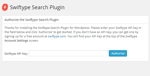 Configuración de la búsqueda Swiftype