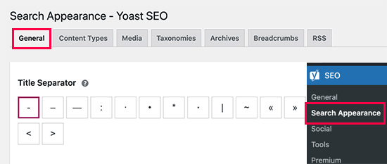 Configuración de la apariencia de la búsqueda en Yoast SEO