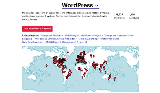 Encuentros de WordPress en todo el mundo