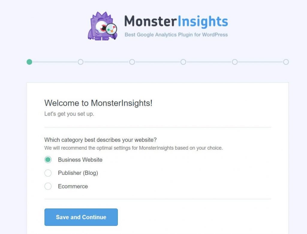 bienvenido al plugin monsterInsights