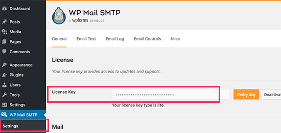 Licencia WP Mail SMTP
