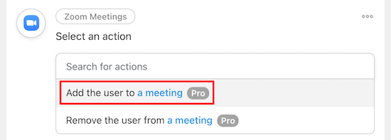 Selecciona añadir usuario a la reunión