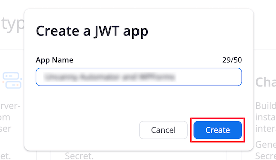 Nombre de la aplicación JWT