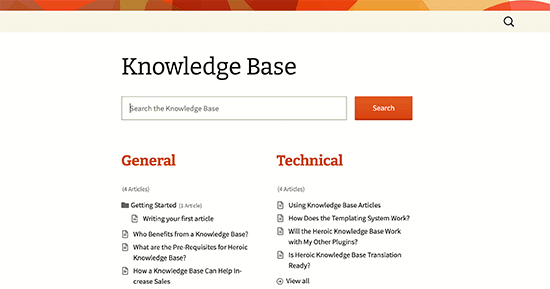 Base de conocimientos / wiki