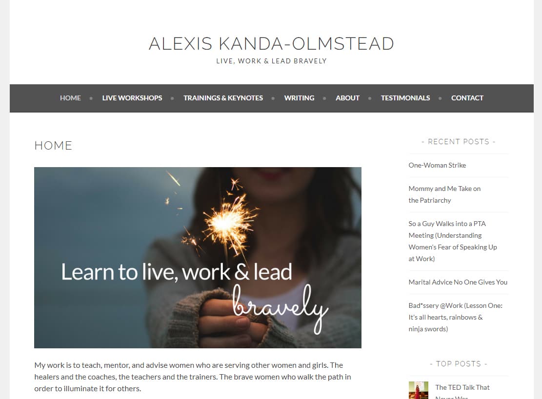 Página de inicio de Alexis Kanda-Olmstead
