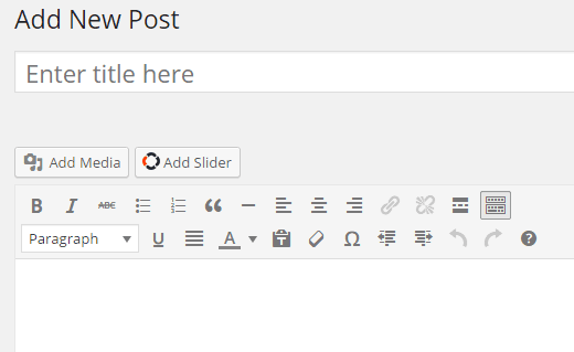 Añadir un slider a un post