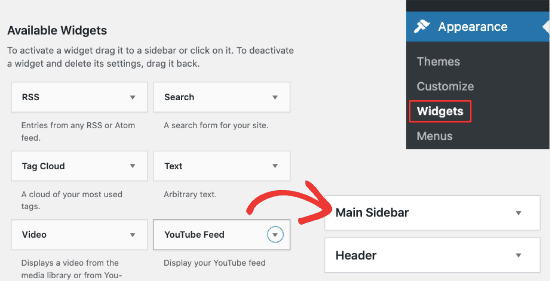 Añadir una galería de vídeos al widget de la barra lateral