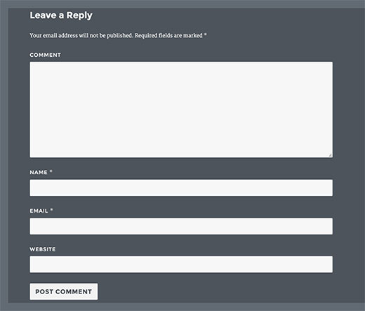 Nuevo diseño del formulario de comentarios después de WordPress 4.4
