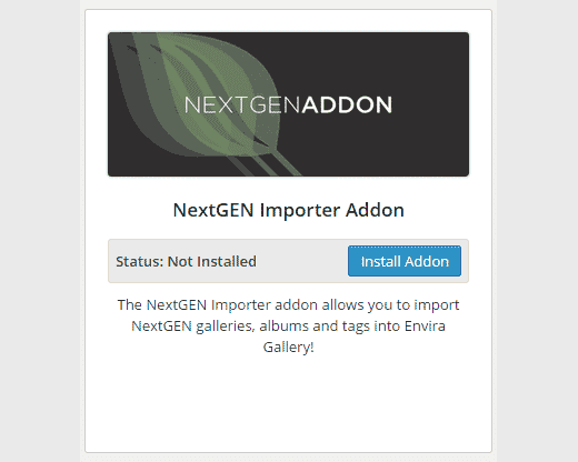 Plugin importador de NextGEN para la Galería Envira