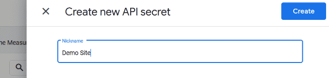 Introduce un nombre para tu API