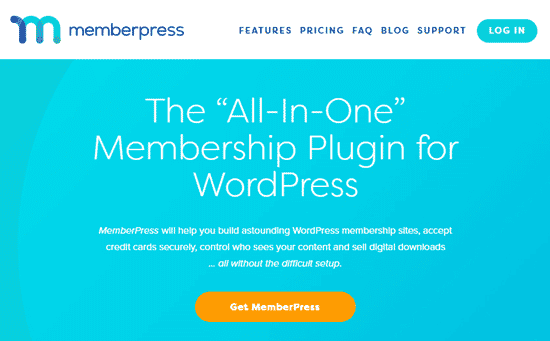 La página de inicio de la oferta de MemberPress