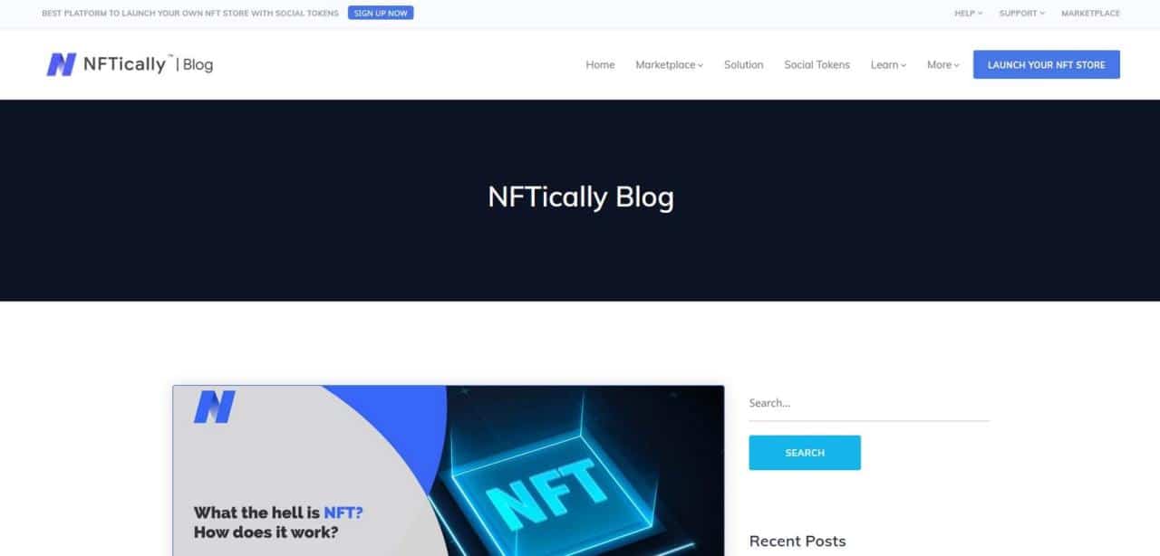 Página web de NFTically