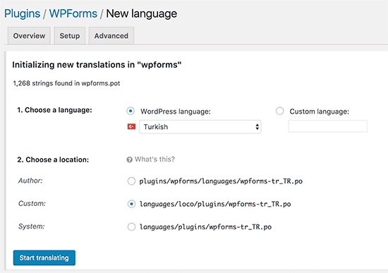 Añadir un nuevo idioma en Loco Translate