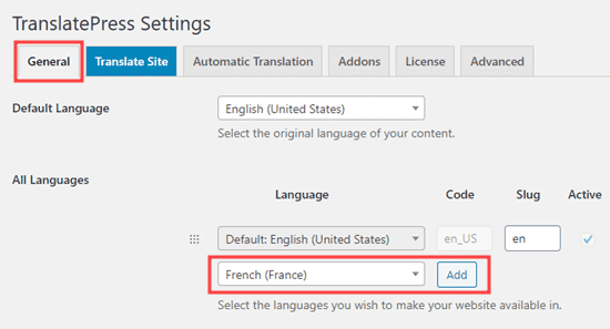 Añadir opciones de idioma a tu sitio usando TranslatePress