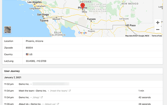 Seguimiento de la ubicación geográfica para el envío de formularios en WordPress
