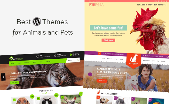 Los mejores temas de WordPress para animales y mascotas