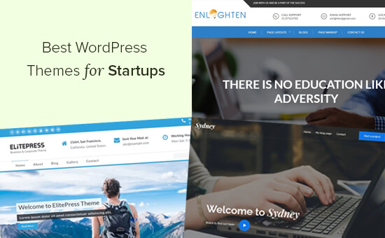 Los mejores temas de WordPress para startups
