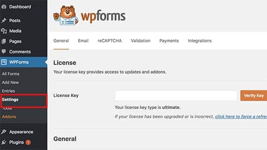Licencia WPForms