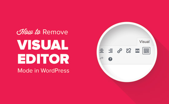 Cómo eliminar el modo de editor visual en WordPress