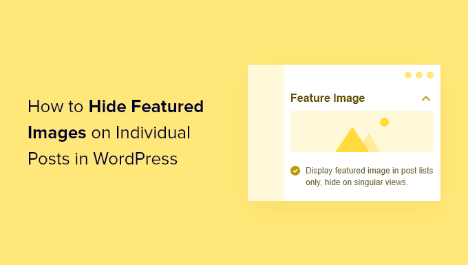 Cómo ocultar las imágenes destacadas en las entradas individuales en WordPress