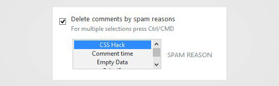 Eliminar comentarios por motivo de spam