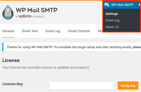 Clave de licencia de WP Mail SMTP