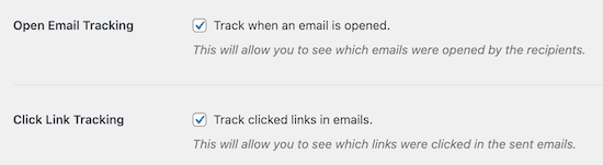 Activar el seguimiento de aperturas y clics del correo electrónico