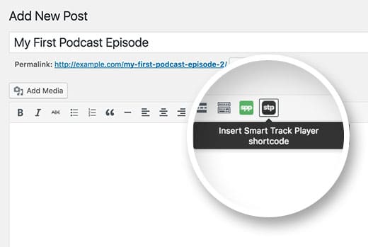 Inserta un reproductor de podcast inteligente en tu post