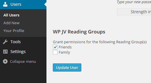 Añadir un usuario al grupo de lectura
