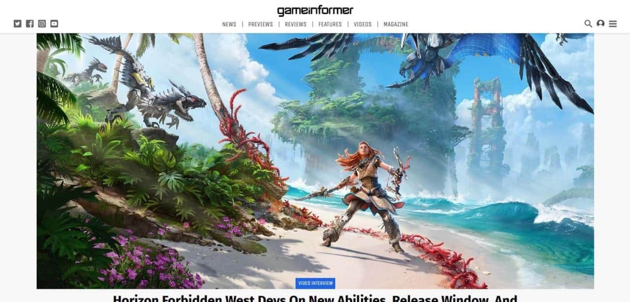 Página de Game Informer