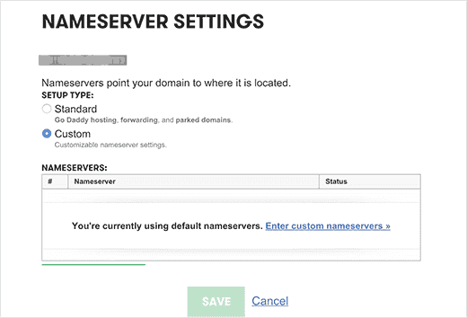 Añadir servidor de nombres personalizado