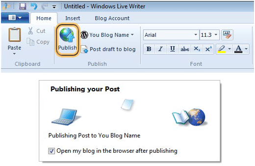 Cómo publicar entradas de WordPress en Windows Live Writer