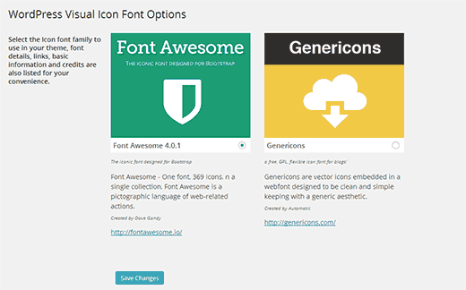 Elige una fuente de iconos para usar con tu tema de WordPress