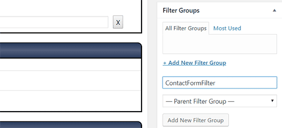 Organiza tus filtros en grupos