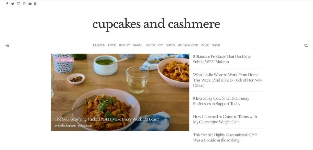 Página de Cupcakes and Cashmere