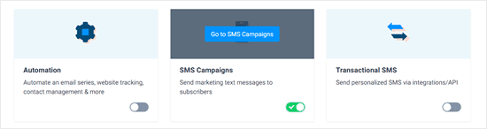 Activar las campañas de SMS en Sendinblue