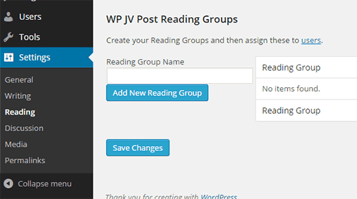 Crear grupos de lectura para tu sitio de WordPress